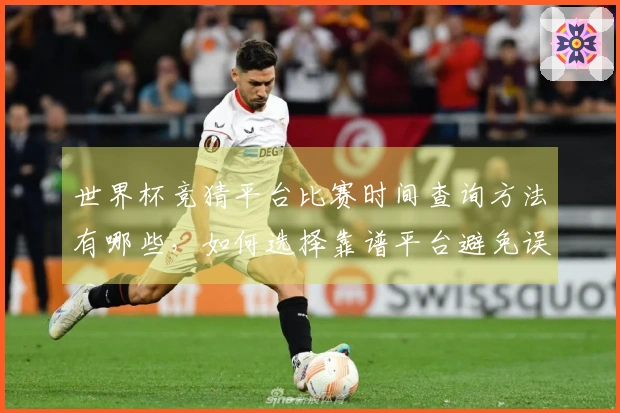 世界杯竞猜平台比赛时间查询方法有哪些，如何选择靠谱平台避免误入陷阱